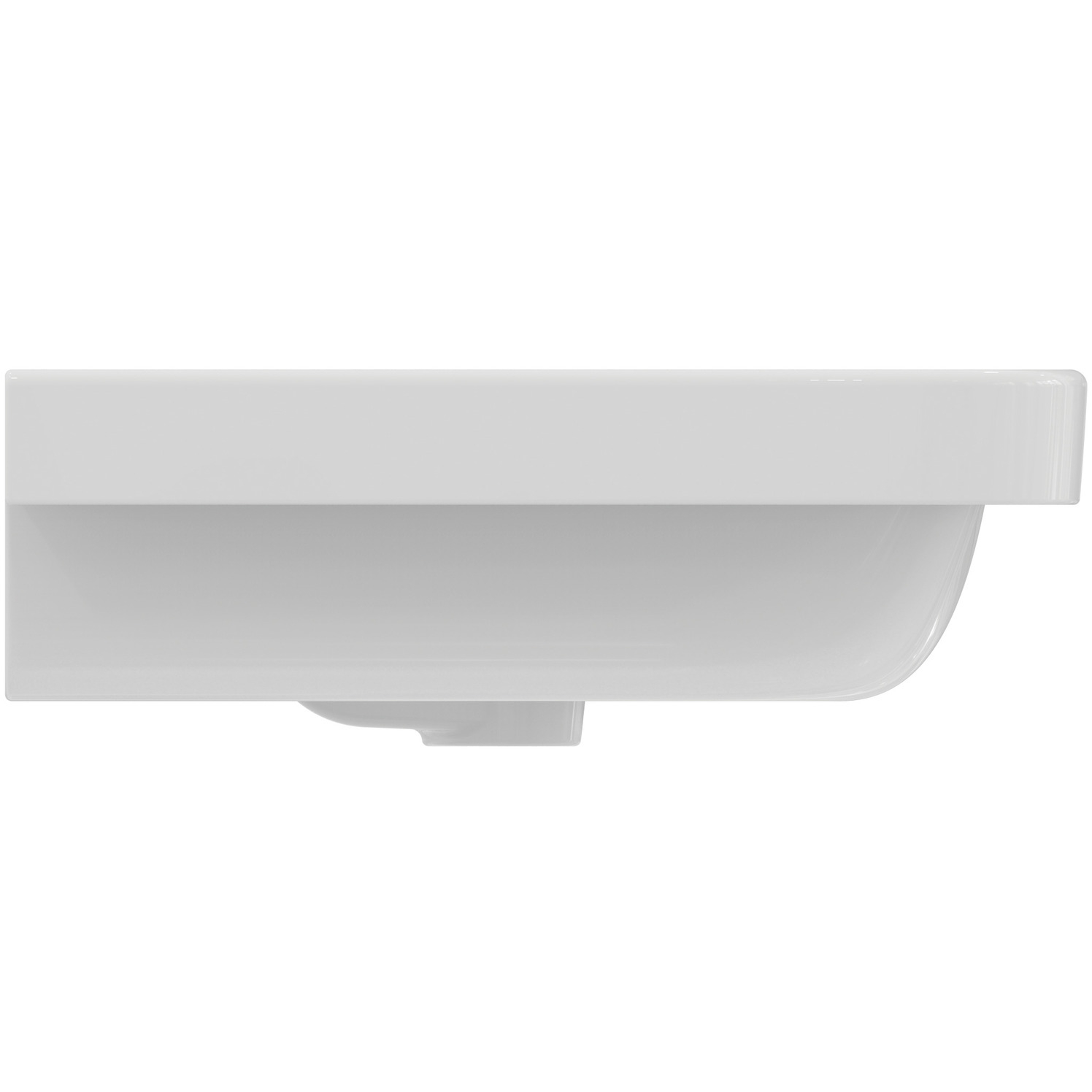 VIGOUR Aufsatz-Waschtisch derby V3 60x48cm geschliffen PflegetectPlus weiss mit Hahnloch+Überlauf