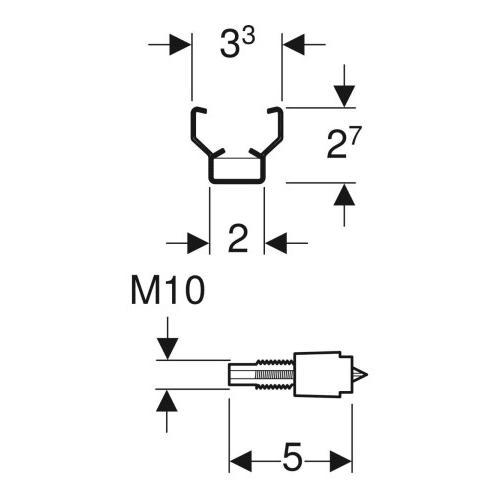 Geberit GIS Befestigungs-Clip M10 verzinkt 461.004.00.1 - Bild 3