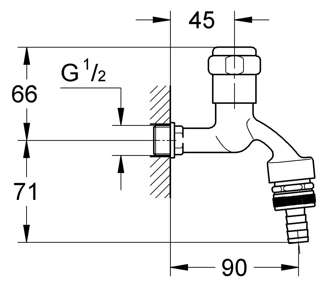 GROHE Armaturenkombination 1/2'' Bauform C 41154000 - Bild 2