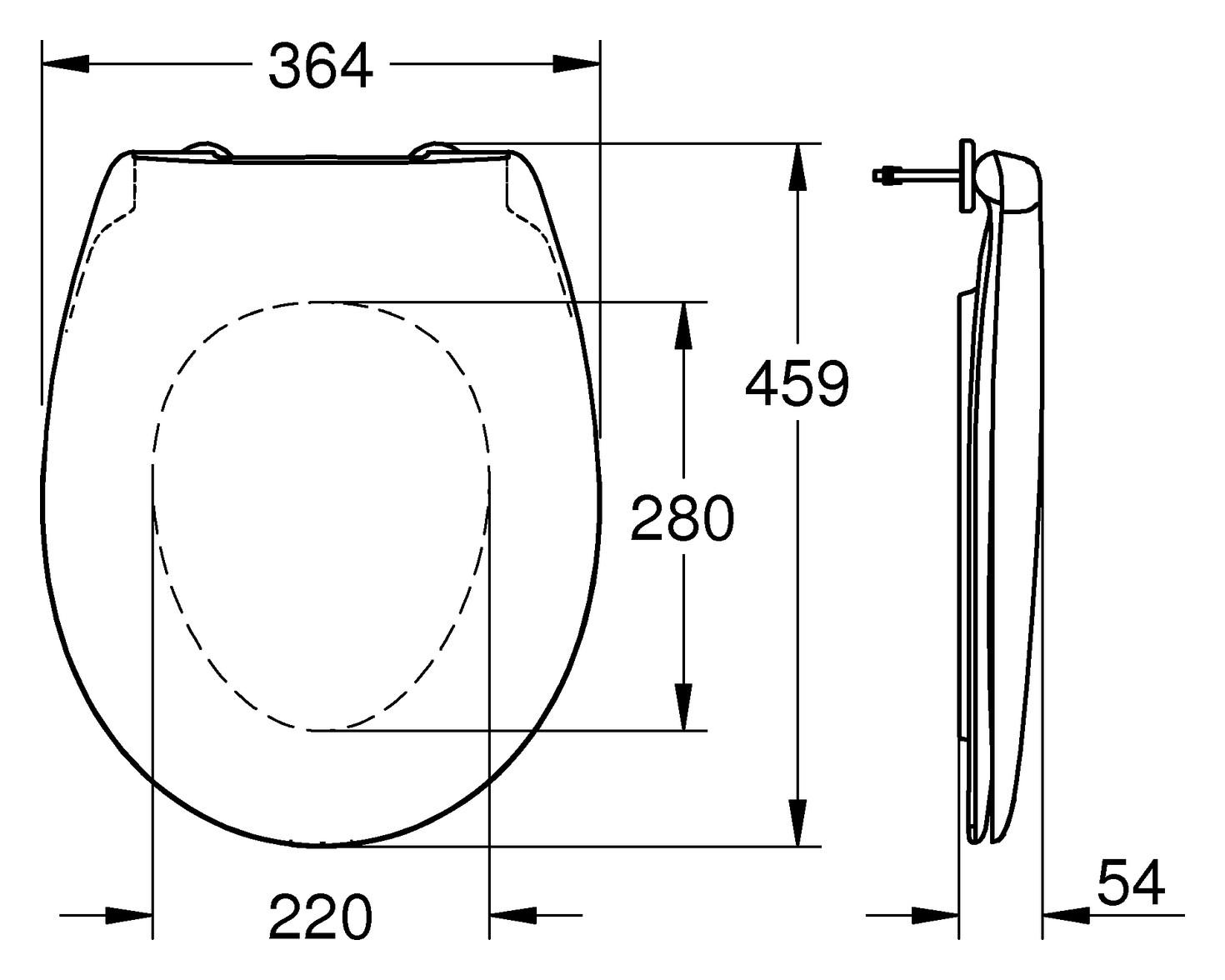 Grohe WC-Sitz Bau Keramik Soft close alpinweiß 39493000 - Bild 2