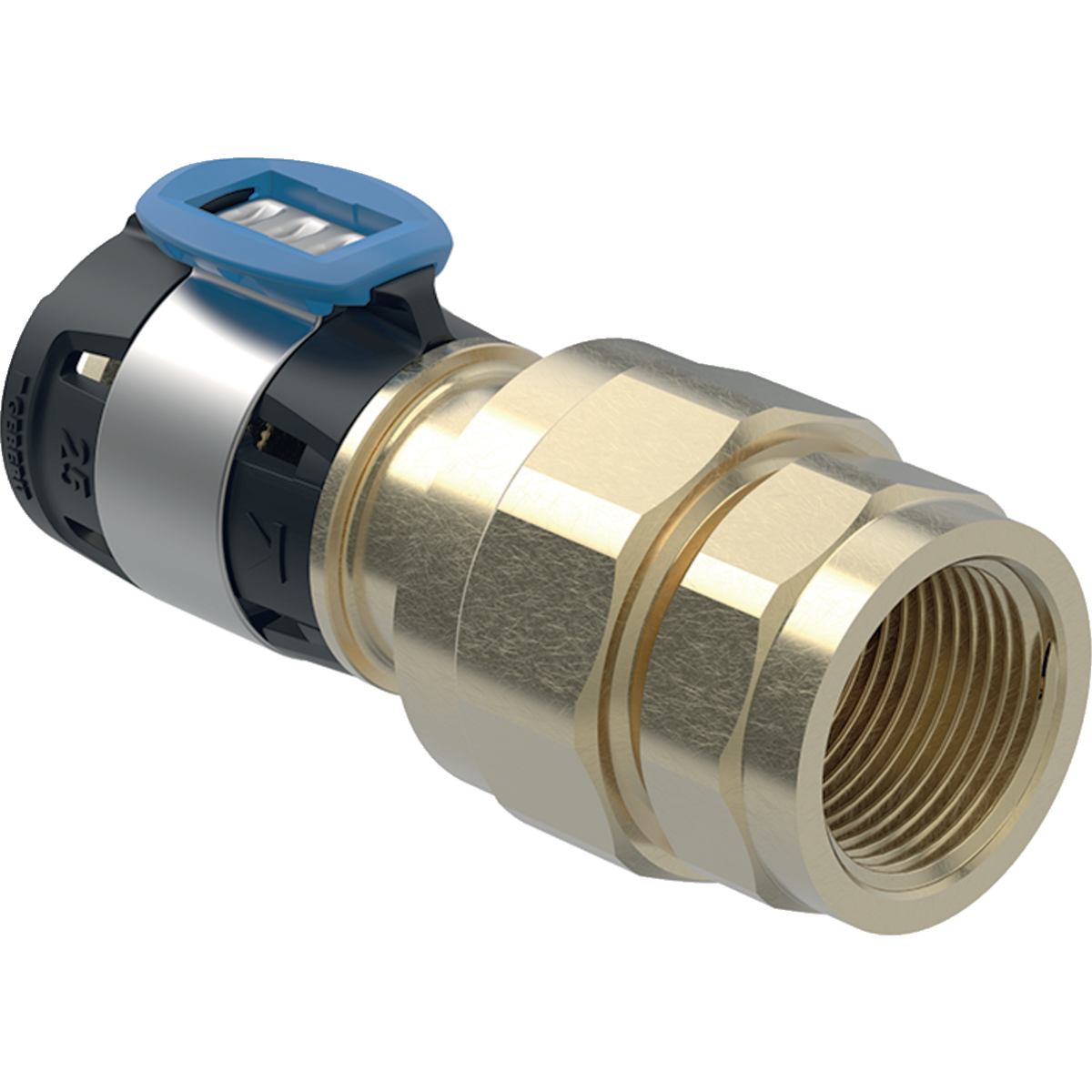 Geberit FlowFit Übergangsverschraubung 25mm x R 3/4'' IG Siliziumbronze 620.602.00.1 - Bild 1