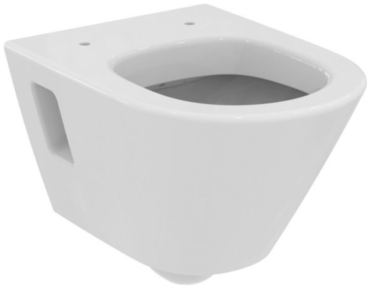 VIGOUR Wand-Tiefspül-WC derby V3 Kompakt 48cm PflegetectPlus weiss, mit Spülrand, Absenkautomatik