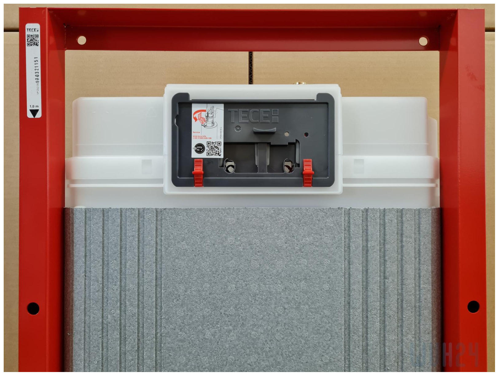 TECEbase Spülkasten Bauhöhe 1120mm mit Drückerplatte schwarz matt und Befestigungssatz 9400415 - Bild 2