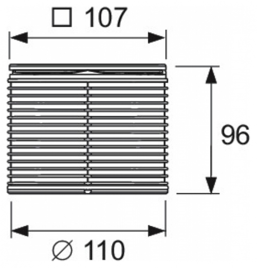 TECEdrainpoint S Rostrahmen Edelstahl 100x100 mm inklusive Designrost quadratum 3660007 - Bild 2