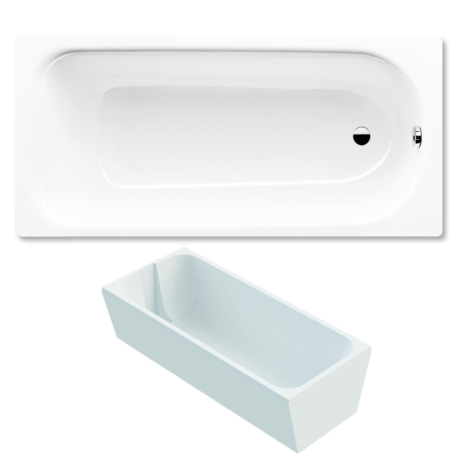 Kaldewei Saniform Plus Badewanne 170x70 cm Stahl 3,5 mm Modell 363-1 weiss inklusive Träger - Bild 1