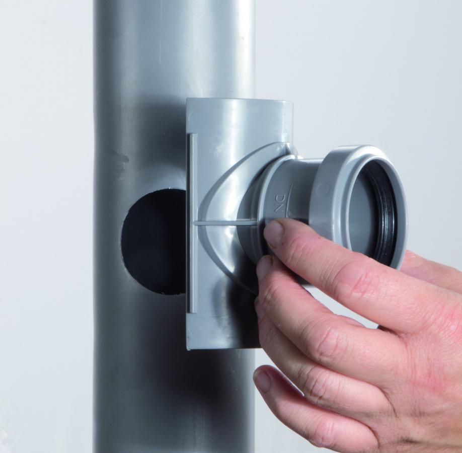 Airfit Sattel-Abzweig DN 70 x 50 mit Dichtring und 2 Edelstahl-Befestigungsschellen 28755SA - Bild 5