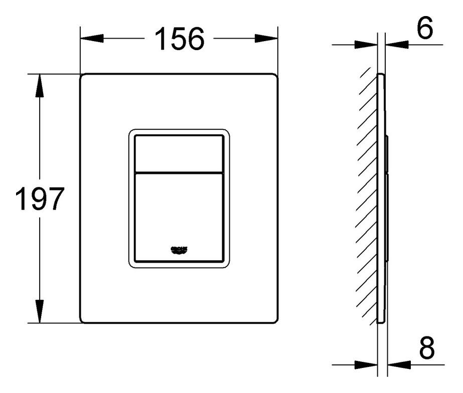 Grohe Skate Cosmopolitan WC-Betätigungsplatte chrom, daVinci weiss 38845MF0 - Bild 2