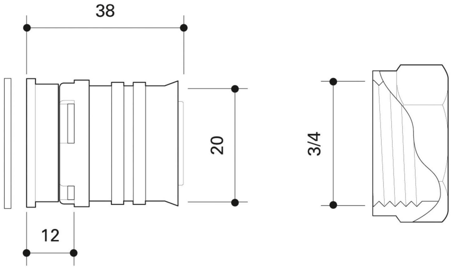 CONEL Connect MV2 Übergang flachdichtend 20 mm x 3/4'' IG - Bild 2