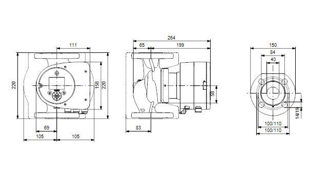 Grundfos MAGNA3 40-60F Hocheffizienz-Umwälzpumpe DN 40 BL 220 mm 97924646 - Bild 2