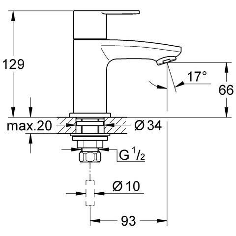 Grohe Eurostyle Cosmopolitan Standventil chrom 23039002