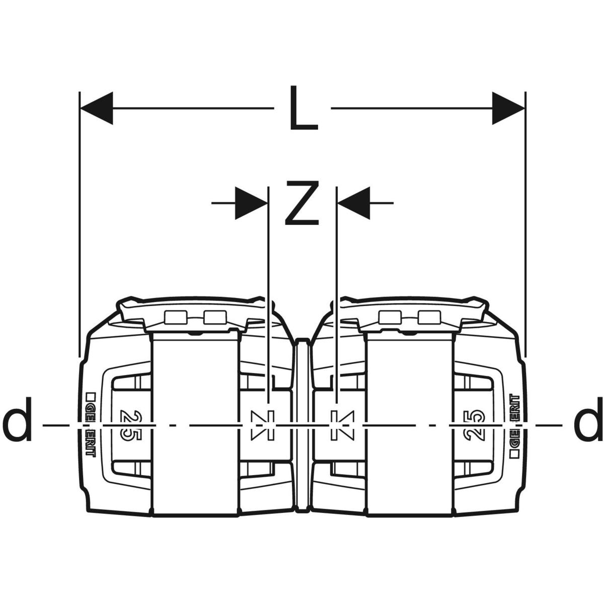 Geberit FlowFit Kupplung d=16mm PPSU 620.010.00.1 - Bild 2