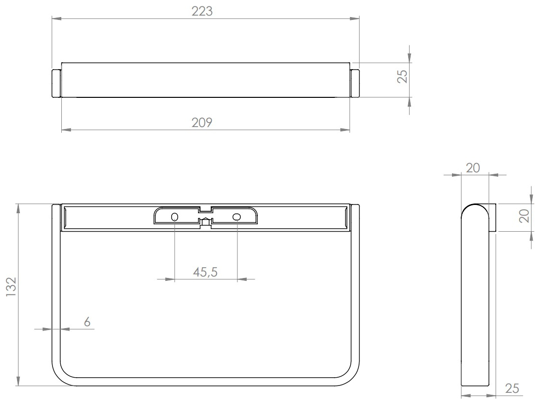 VIGOUR Handtuchring derby V3 verchromt