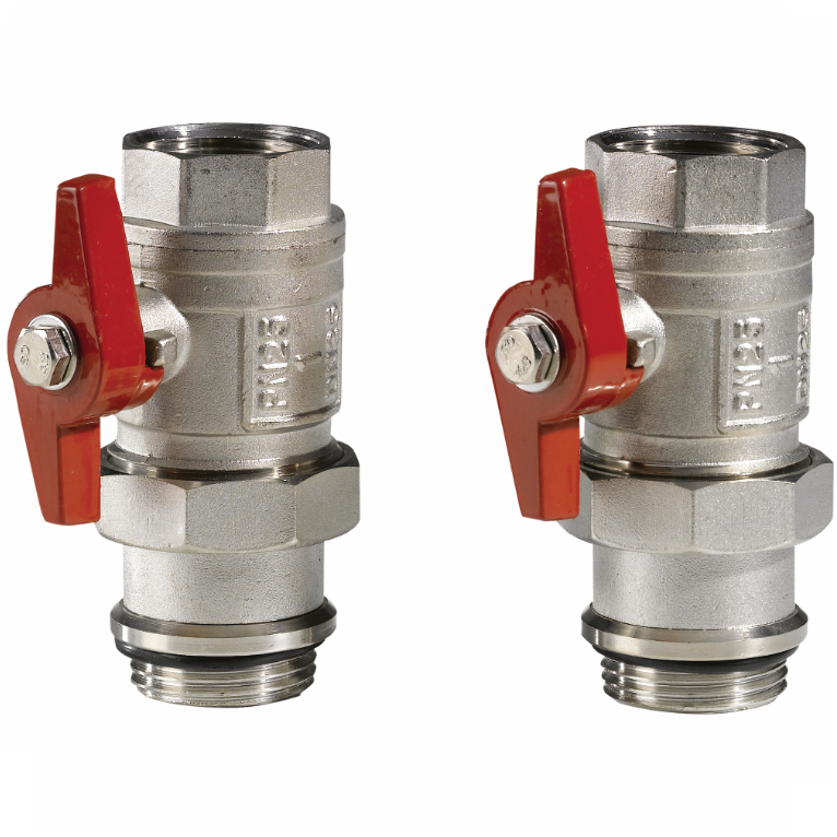 Empur Verteileranschluss-Set Durchgang für Verteiler 1'' IG/AG vernickelt 295100 - Bild 1