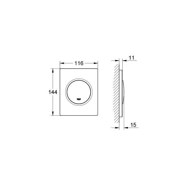 Grohe Nova Cosmopolitan Betätigungsplatte weiss 38804SH0 - Bild 2