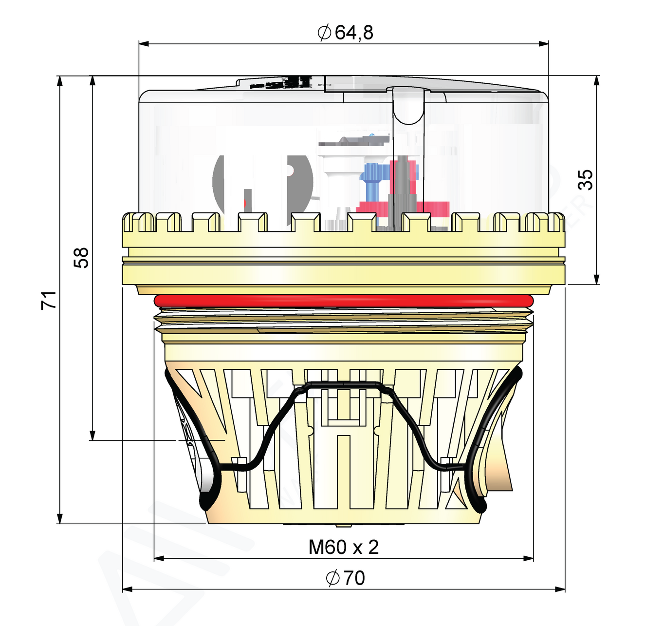 Deltamess Messkapsel TKS T90 k&w smart M Q3 2,5 cbm 11155 (Eichjahr 2025) - Bild 2