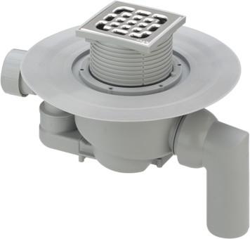 Viega Badablauf DN40xDN50 4911.6 grau Edelstahlrost 556884 - Bild 1