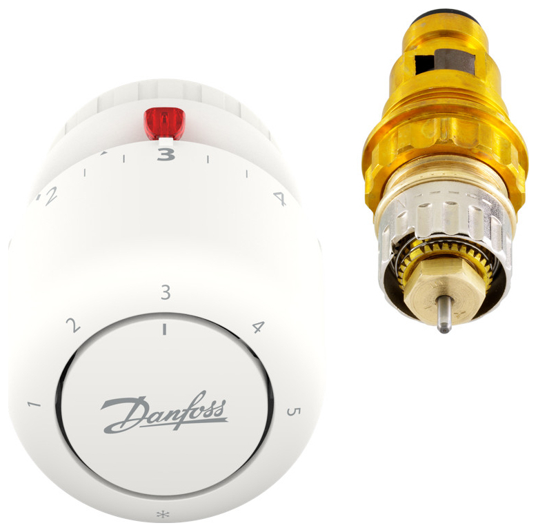 Danfoss Thermostatkopfsets mit Ventileinsatz RAVL 10/15 und Aero Thermostatkopf 015G5202 - Bild 3
