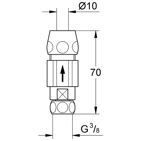 Grohe Rückflussverhinderer EGGAFIX chrom 41270000
