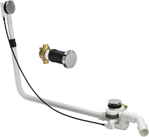 Viega Multiplex Trio F Ab- und Überlauf Bowdenzug 1070 mm MT5 verchromt 6145.6 - Bild 1