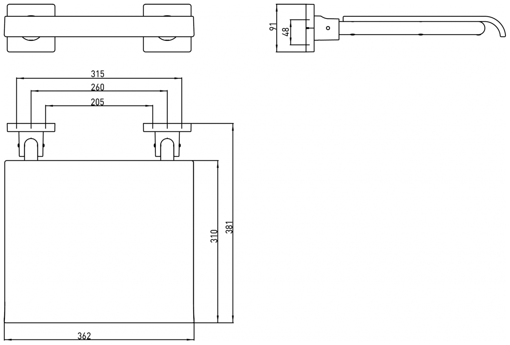 Klappsitz derby plus 362x91x381mm belastbar bis 110 kg, verchromt VIGOUR - Bild 4