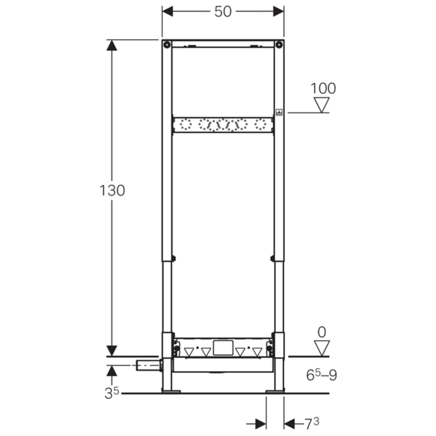 Geberit Duofix Duschelement BH 130 cm Wandablauf d40 AP-Armatur FBH ab 65 mm 111.589.00.1 - Bild 2
