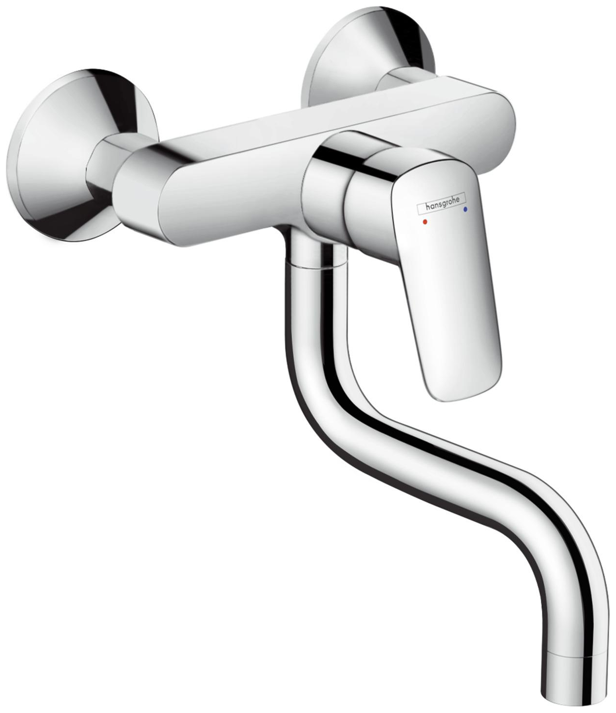 Hansgrohe Logis Spültischmischer Schwenkauslauf verchromt Wandmodell 71836000 - Bild 1