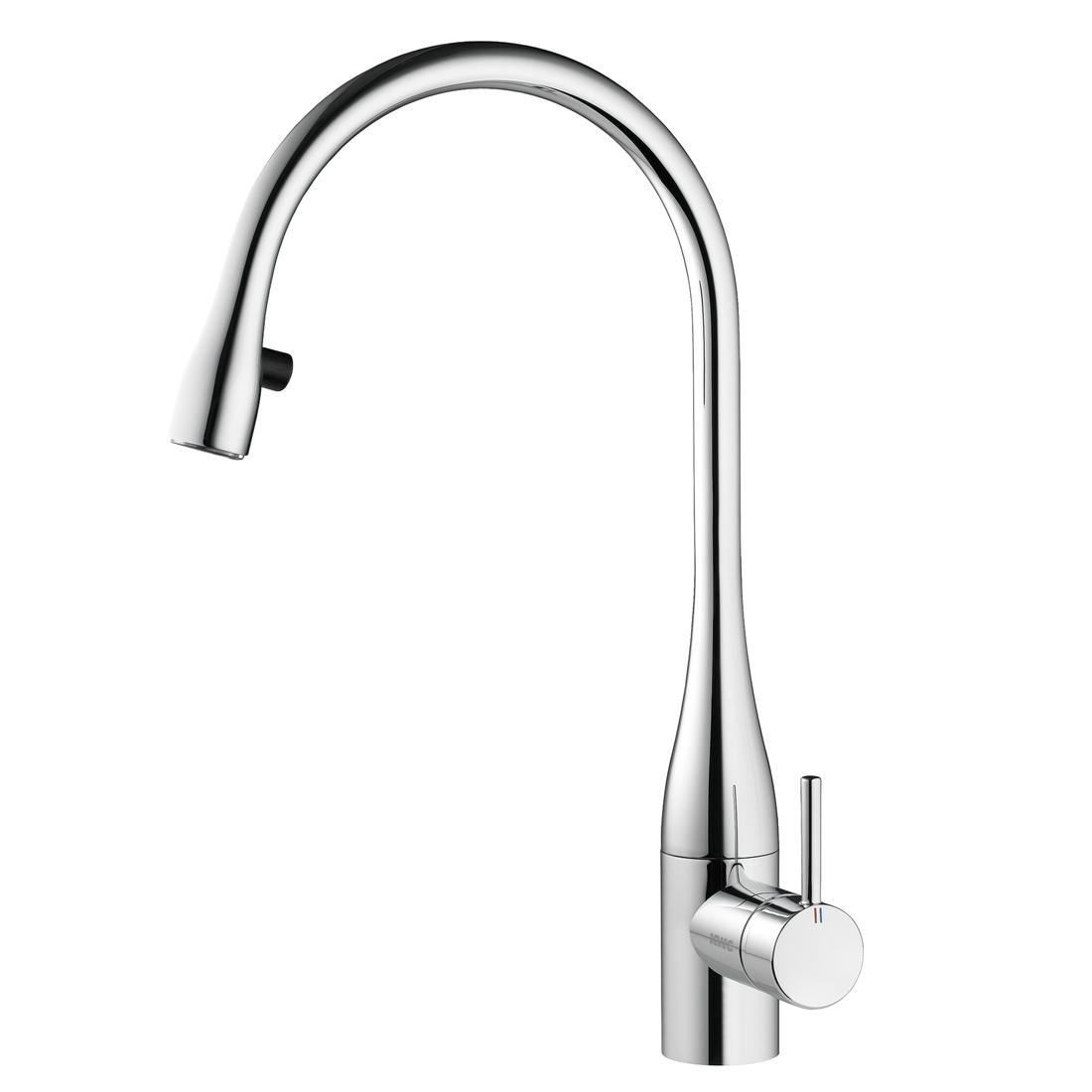 KWC EVE Spültischbatterie mit LED, ausziehbare Handbrause, verchromt 10.121.103.000FL - Bild 1