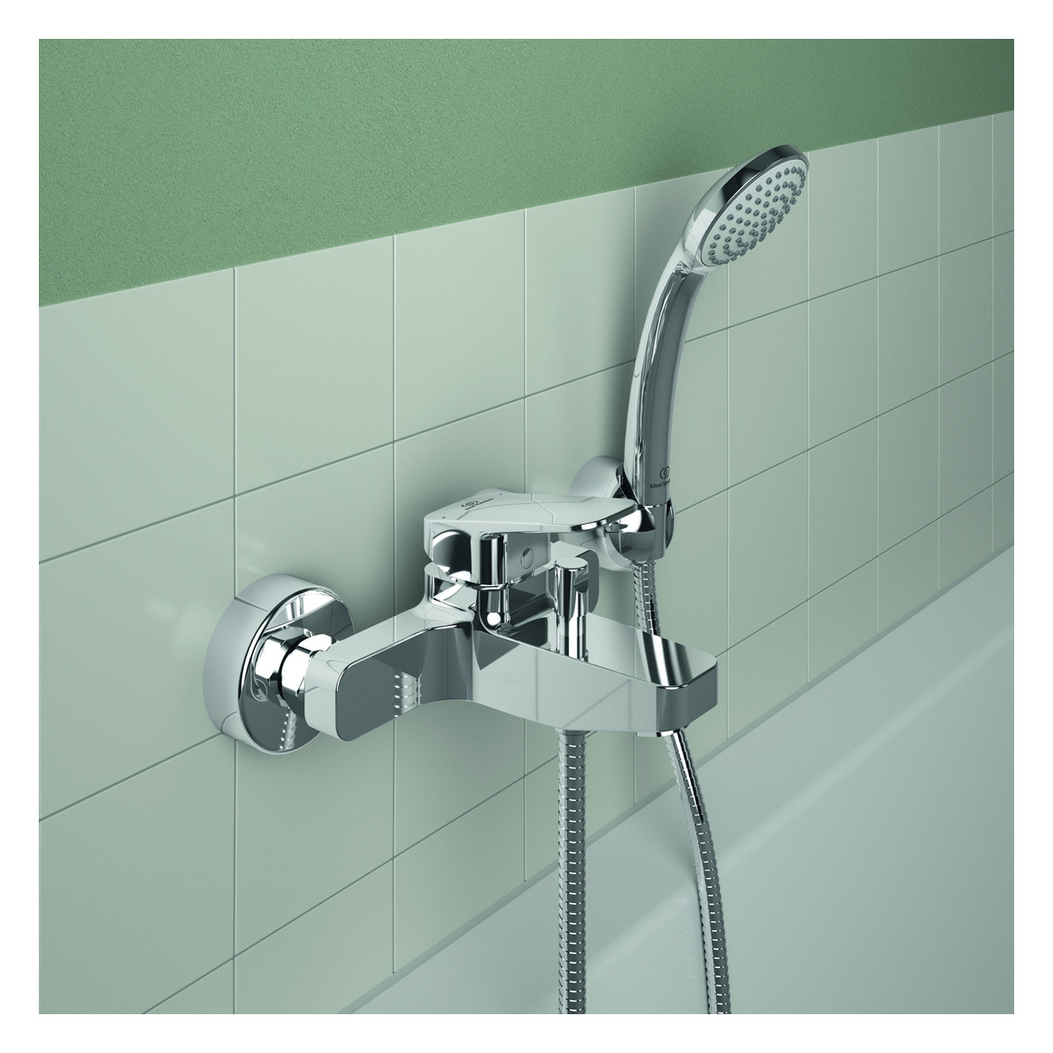 Ideal Standard Ceraplan Badearmatur mit Handbrause-Set Chrom BD258AA - Bild 4