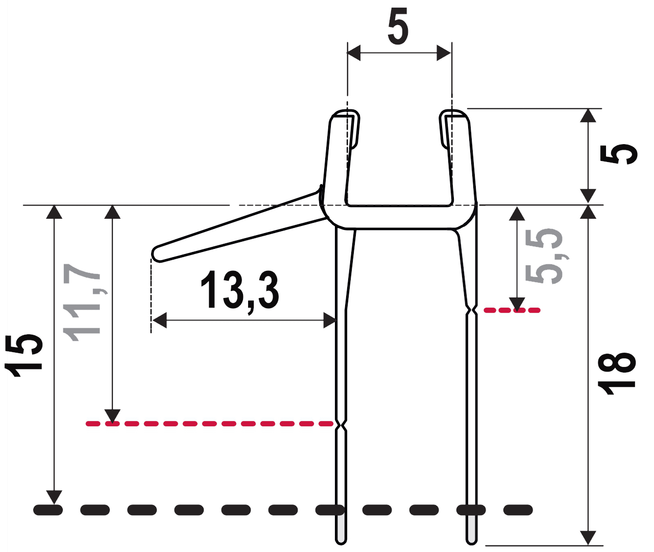 Duka Abtropfdichtung mit Abrisslinie ESG 5mm Länge 1000mm PVC transparent, universell einsetzbar - Bild 3