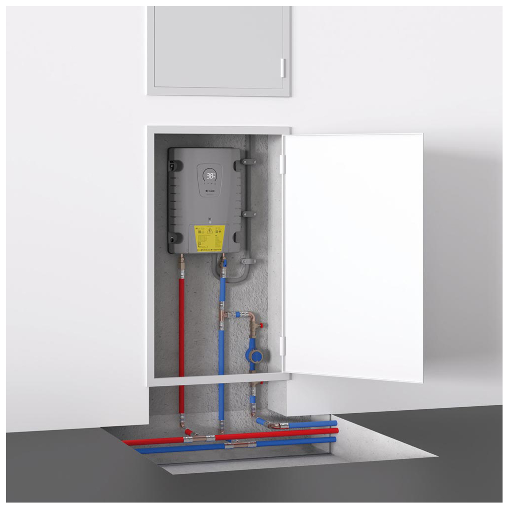 CLAGE E-Modul-Durchlauferhitzer ISX 18/21/24/27 KW vollelektronisch mit LED-Anzeige 3200-36700 - Bild 5