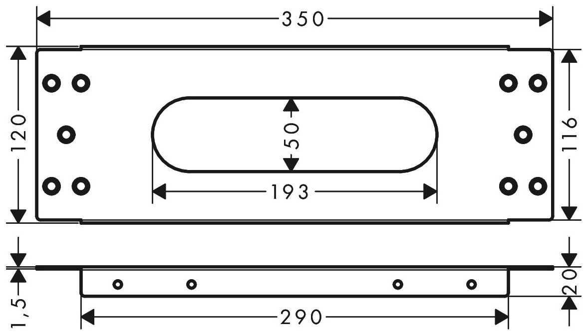 Hansgrohe Montageplatte sBox Fliesenrand 28016000 - Bild 3