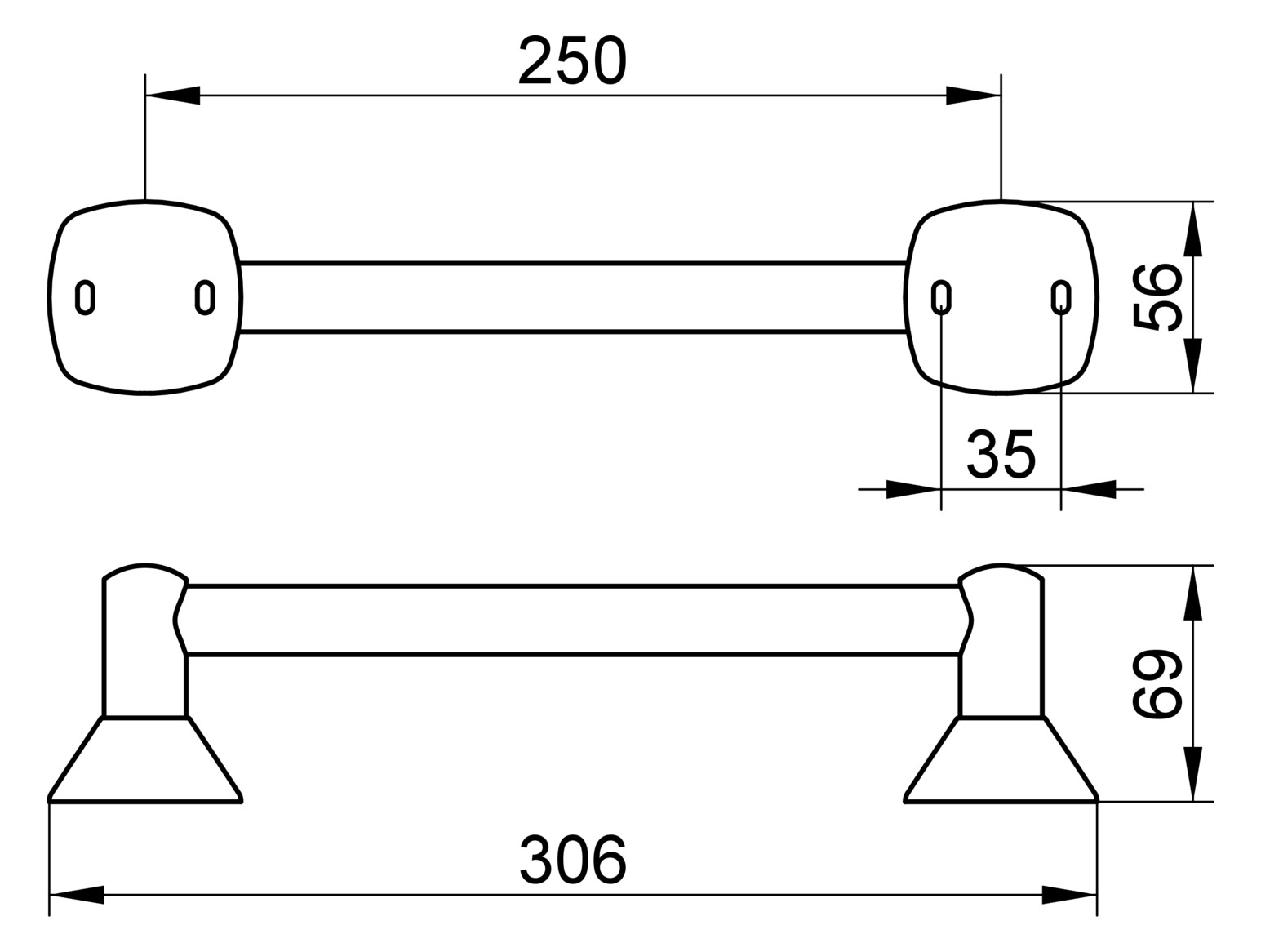 Keuco Haltegriff City.2 verchromt 250 mm 02707010000 - Bild 2